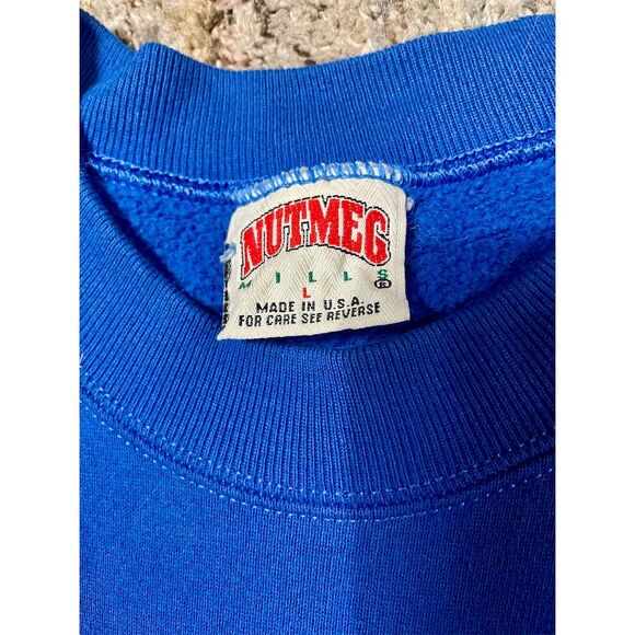 Vintage 90s Nutmeg Seattle Seahawks Crewneck Sweatshirt Men's Blue - Picture 4 of 4